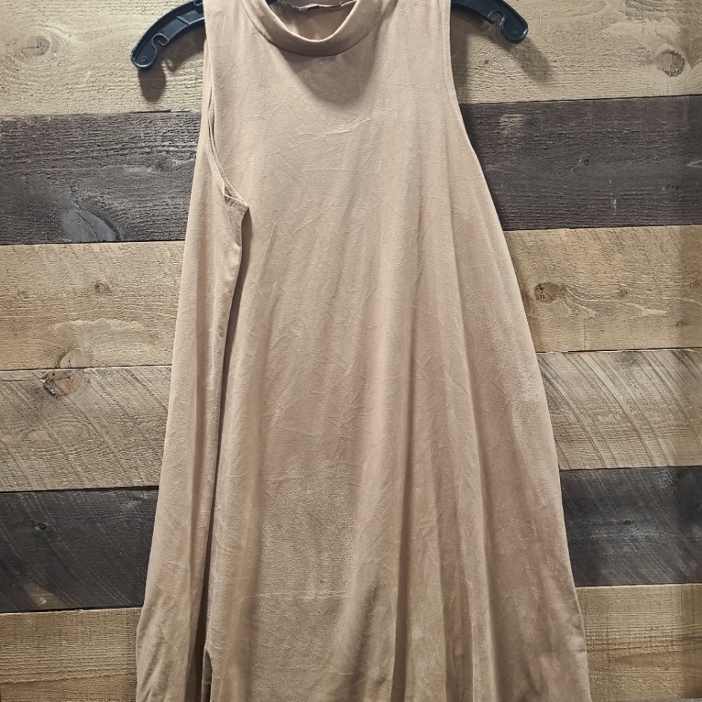 Sleeveless Camel Color Dress